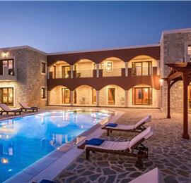 8 bedroom luxury villa with pool near Koutsounari, sleeps 16